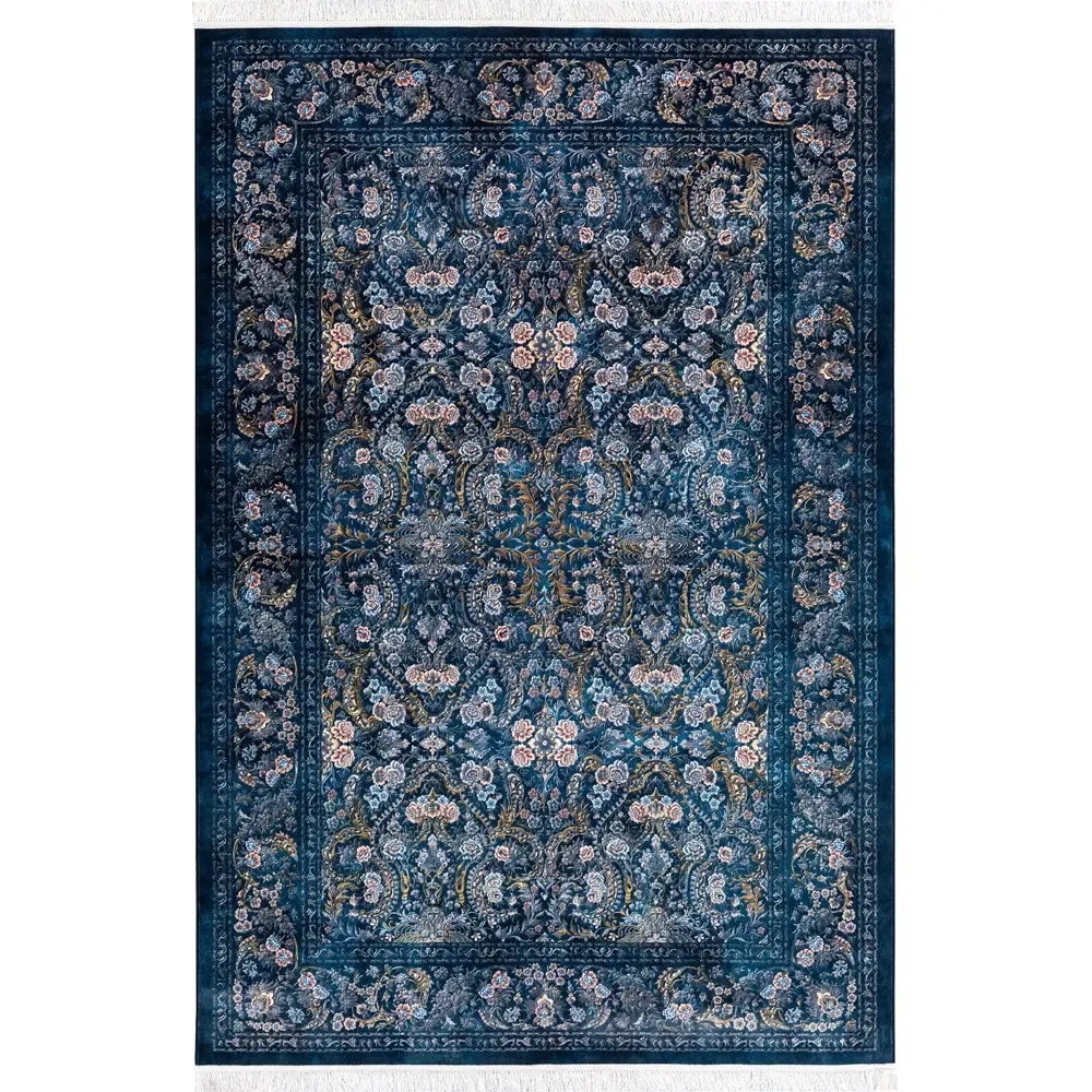 فرش ماشینی کد 25cn0310 سرمه ای 1200 شانه